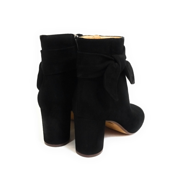 MADEWELL The Esme Black Suede Bow Booties Size 7.5 - Picture 5 of 13